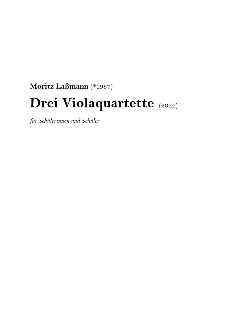 Drei Violaquartette